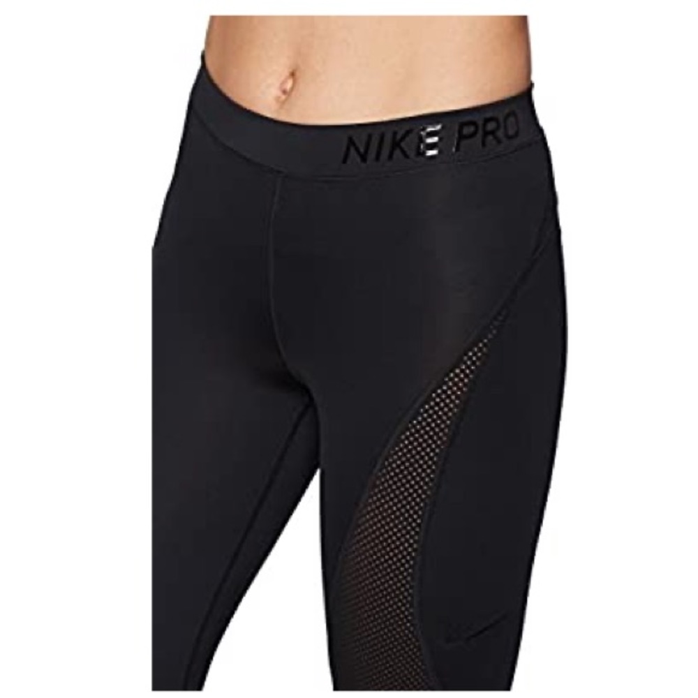 Nike Pro HyperCool Mid Rise Training Crops - Picture 2 of 9